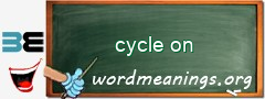 WordMeaning blackboard for cycle on